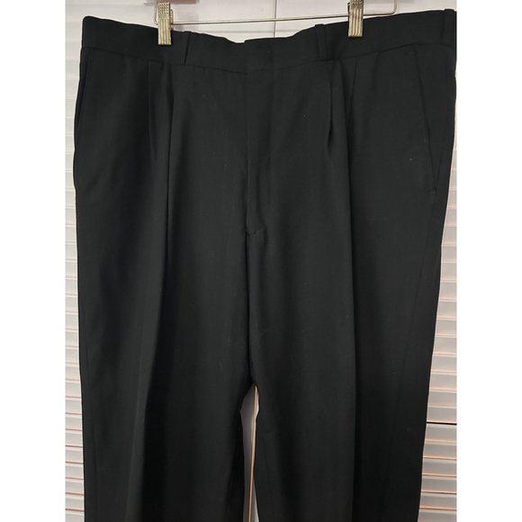 Anglia of England 100% Wool Pinstriped Suit Jacket & Pants | Size 45R | Black - Picture 16 of 16